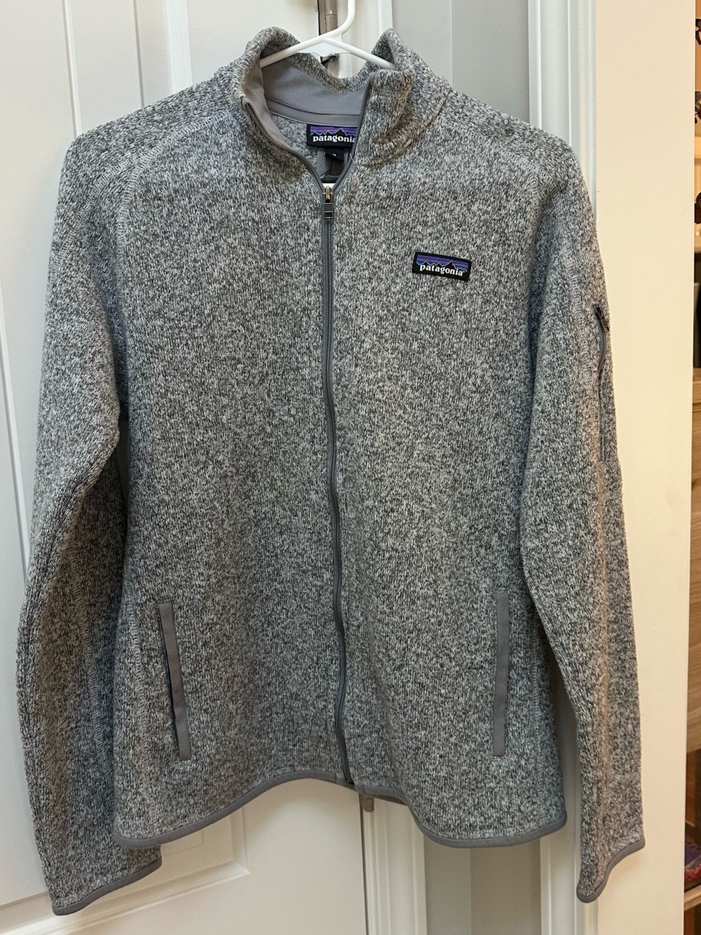 Patagonia Heather Gray Full-Zip Sherpa Jacket